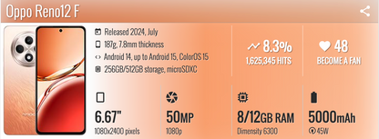 Oppo Reno 12f 6/256